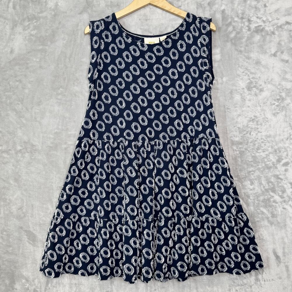 Maeve Dress Womens Medium Liseanne Textured Circle Sleeveless Anthropologie Boho